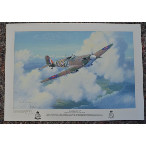 1141 - Three limited edition aviation prints to include 'Return To France' by Alan Holt, 465/850 with CoA a... 