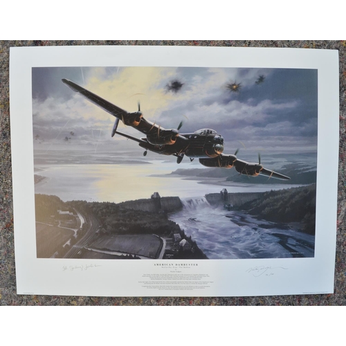 1143 - Four Dambuster themed aviation prints to include limited edition 'American Dambuster', 95/180 with C... 