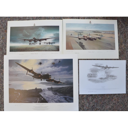 1143 - Four Dambuster themed aviation prints to include limited edition 'American Dambuster', 95/180 with C... 