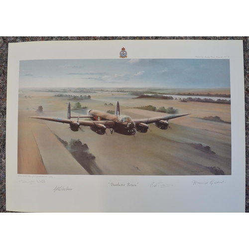 1143 - Four Dambuster themed aviation prints to include limited edition 'American Dambuster', 95/180 with C... 