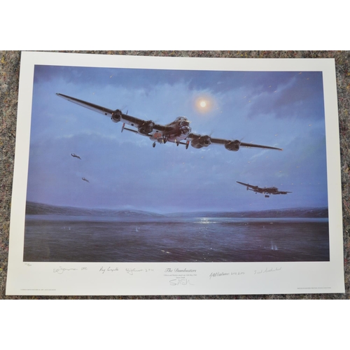 1144 - Limited edition print 'The Dambusters' by Simon Smith depicting Guy Gibson and Harold 