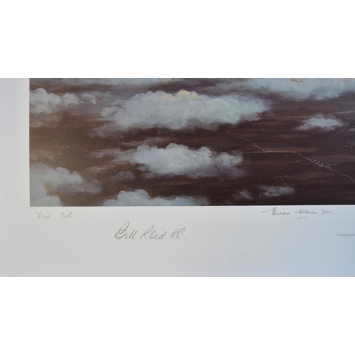 1145 - Three limited edition aviation prints to include 'Lancaster Dusk' by Marl Postlethwaite, 213/850 wit... 