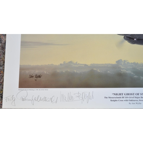 1145 - Three limited edition aviation prints to include 'Lancaster Dusk' by Marl Postlethwaite, 213/850 wit... 