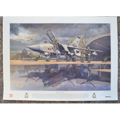 1147 - Two aviation prints by Ronald Wong to include Limited edition 'Reflecting On 70 Years' by Ronald Won... 