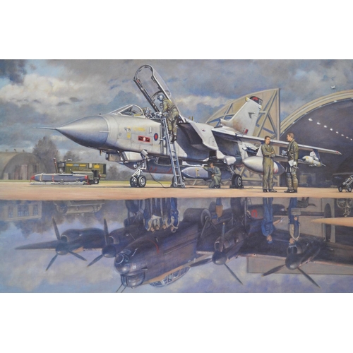 1147 - Two aviation prints by Ronald Wong to include Limited edition 'Reflecting On 70 Years' by Ronald Won... 