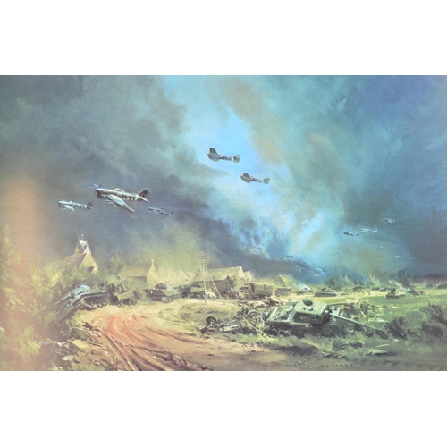 1148 - Limited edition print 'Rocket Firing Typhoons at the Falaise Gap, Normandy 1944' by Frank Wootton, s... 