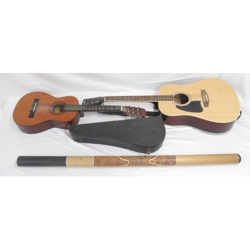 922 - Chord CW26 6 string acoustic guitar, Martinez MTC-11 6 string Spanish guitar, Supreme Class 1 banjo ... 