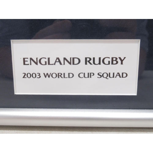 940 - Limited Edition no.26/100 Signed England Rugby 2003 World Cup Replica Shirt, with COA from England R... 