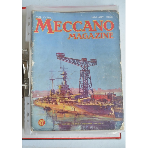 157A - Extensive collection of vintage Meccano magazines from 1930 to 1934 and 1937 to 1941, mostly in prot... 