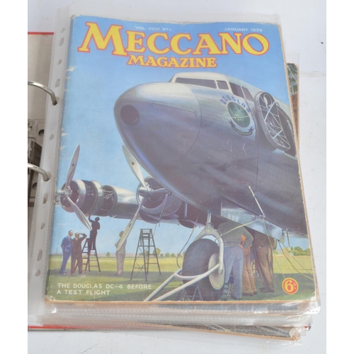 157A - Extensive collection of vintage Meccano magazines from 1930 to 1934 and 1937 to 1941, mostly in prot... 