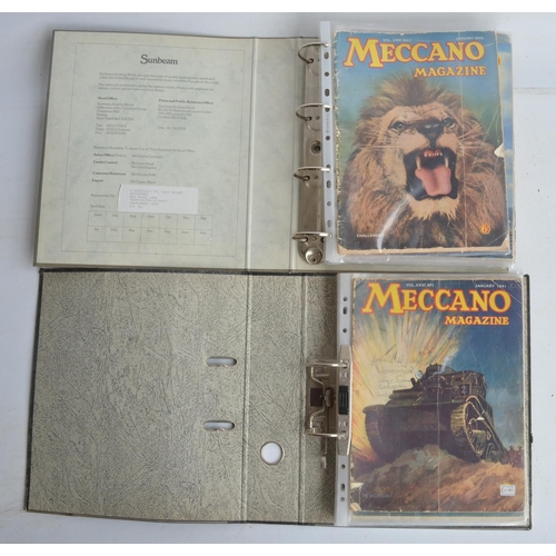 157A - Extensive collection of vintage Meccano magazines from 1930 to 1934 and 1937 to 1941, mostly in prot... 