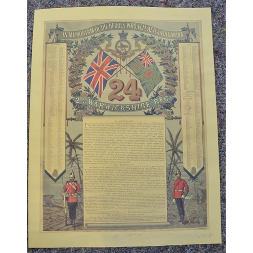 1156 - Three limited edition Zulu Wars related prints by Mark Churns to include 'Pinned Like Rats in a Hole... 