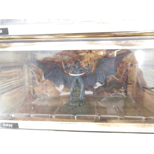 356 - 19 Ray Harryhausen Film Library Cold Cast Resin figures, boxes have been opened, figures appear in g... 