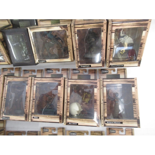 356 - 19 Ray Harryhausen Film Library Cold Cast Resin figures, boxes have been opened, figures appear in g... 