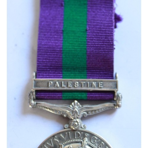 988 - General Service Medal. To 6343734 Pte R.W. Shrubsole. 2nd Battalion Royal West Kent Regiment. 1939-4... 