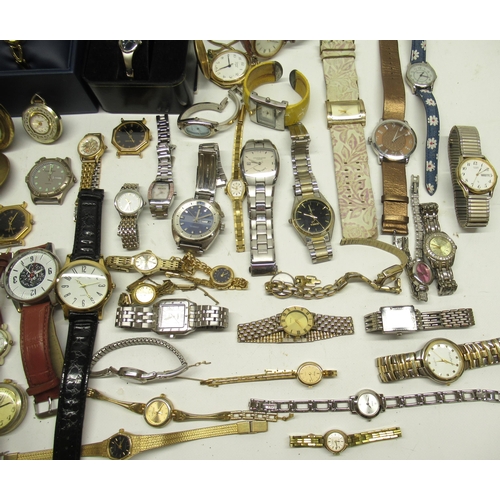 1275 - Quantity of hand wound and quartz ladies and gents wrist watches, makes include Sekonda, Rotary, Lou... 