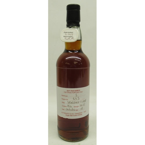 1071 - J. & A. Mitchell & Co., Ltd., Springbank Cage aged 16 - 18 years, Duty Paid Sample, Trade Purposes O... 