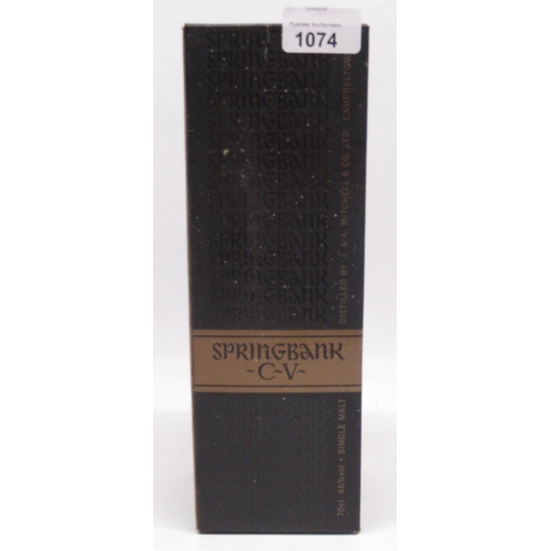 1074 - J. & A. Mitchell & Co., Ltd., Springbank C.V., specially bottled, single malt whisky, 46%, 70cl bott... 