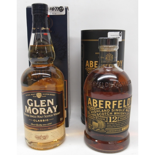 1077 - John Dewar & Sons Ltd., Aberfeldy aged 12 years in oak, Highland single malt whisky, limited bottlin... 