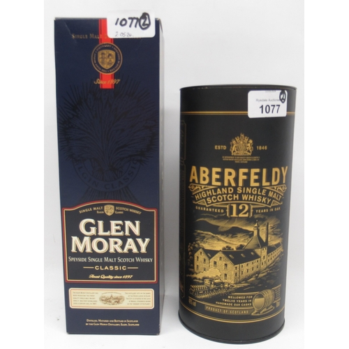 1077 - John Dewar & Sons Ltd., Aberfeldy aged 12 years in oak, Highland single malt whisky, limited bottlin... 