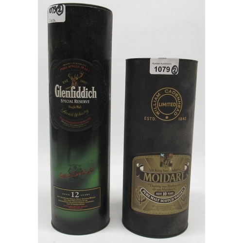 1079 - William Cadenhead Ltd., Moidart aged 10 years, pure malt whisky, 46%, 70cl bottle and The Glenfiddic... 