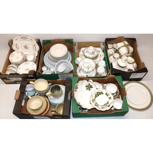 1201 - Large collection of various tableware, incl. Denby, Royal Doulton Belvedere, Tuscan China, Spode Chr... 