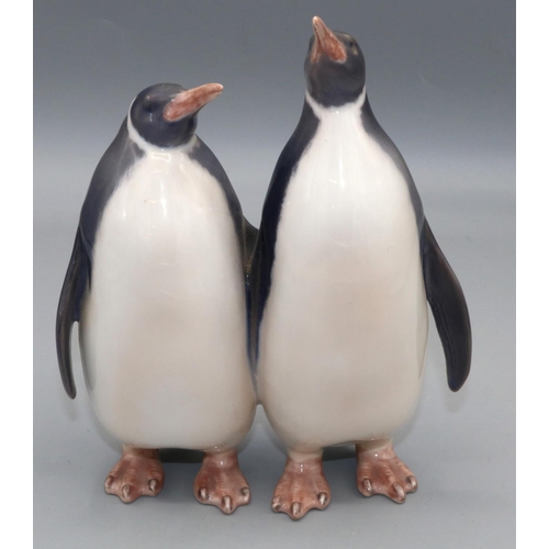 1508 - Royal Copenhagen figure of two penguins, numbered 2918, H18cm