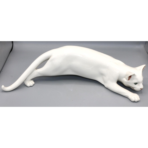 1512 - Royal Copenhagen figure of a stalking cat, numbered 059, L45cm