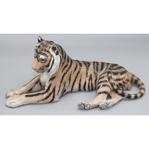 1515 - Royal Copenhagen figure of a Bengal tiger, numbered 714, L31cm