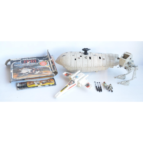 5 - Collection of vintage Star Wars models from Kenner to include Return Of The Jedi X-Wing with battle ... 