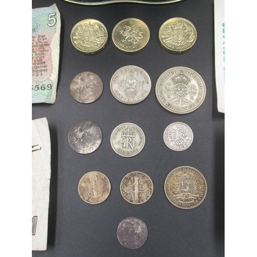 1680 - Assorted collection of GB and International coins & banknotes to inc. 7 Pre-1947 silver content coin... 