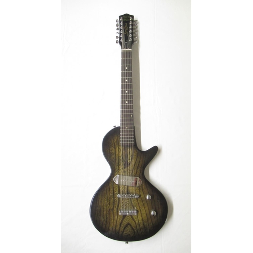 1 - Brian Eastwood 'Victor Brox' custom build 12 string electric guitar, L114.5cm with black leather car... 