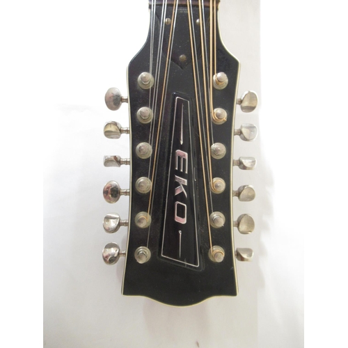 5 - Eko Model no. J. 56/1 12 string acoustic electric guitar, with a Madarozzo carry bag (Victor Brox co... 