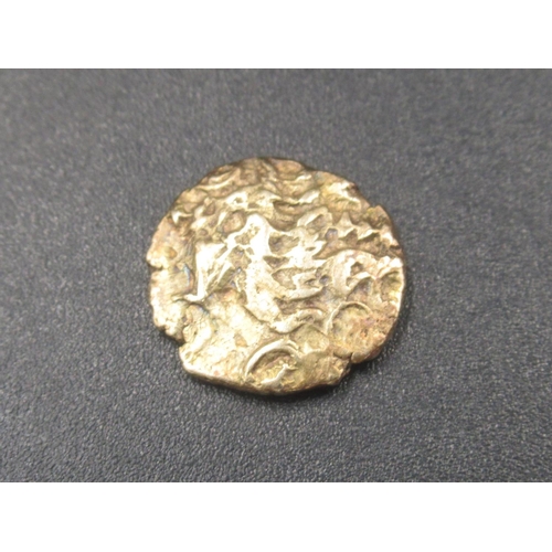 164 - British Celtic Quarter Stater c.40-20 BC, uninscribed type, rev. image of horse, (1.1g) (Victor Brox... 