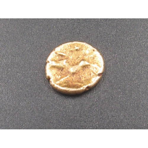 165 - Celtic/Belgic Migration quarter gold stater, heavy wear to coin, (0.7g) (Victor Brox collection)