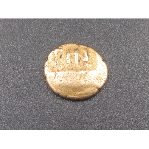 165 - Celtic/Belgic Migration quarter gold stater, heavy wear to coin, (0.7g) (Victor Brox collection)