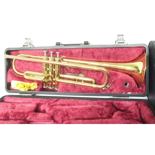 16 - Yamaha YTR 1335 trumpet serial no.409775, lacking mouthpiece in original Yamaha case, and The Salvat... 