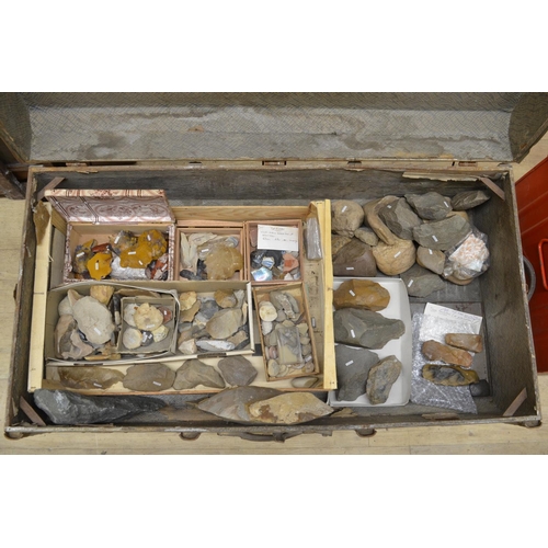 257 - Collection of ancient flint and stone tools, many with find locations attached to include neolithic ... 