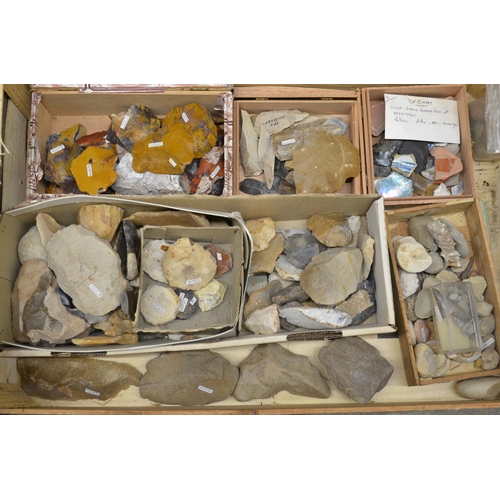 257 - Collection of ancient flint and stone tools, many with find locations attached to include neolithic ... 