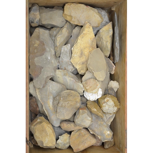 260 - Large collection of neolithic stone and flint tools, sling shot pebbles and minerals (Victor Brox co... 