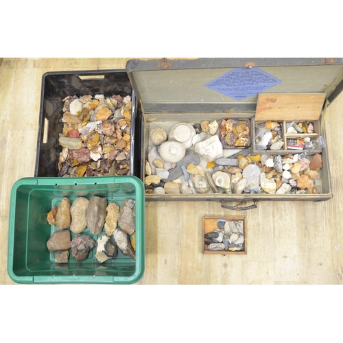 272 - Collection of flint and stone tools including axe heads from Dorset, corn grinders, arrow heads, mic... 