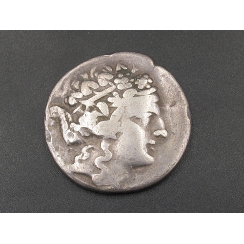 171 - Island of Thrace, Thasos Tetradrachm, obv. wreathed head of Dionysus facing right, rev. Herakles sta... 