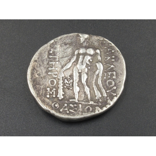 174 - Island of Thrace, Thasos Tetradrachm, obv. wreathed head of Dionysus facing right, rev. Herakles sta... 