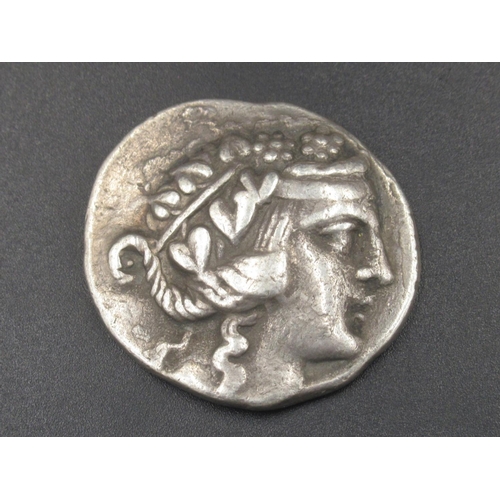 174 - Island of Thrace, Thasos Tetradrachm, obv. wreathed head of Dionysus facing right, rev. Herakles sta... 