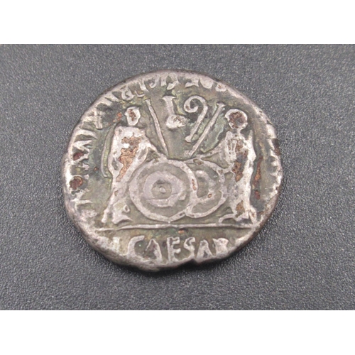 181 - Silver Denarius Augustus, Rev. Gaius & Lucius Caesars standing facing etc. (3.2g) (Victor Brox colle... 