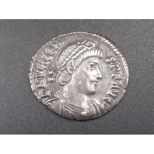 185 - Valens (364-378AD) Silver Siliqua, obv. Valens pearl-diademed, draped and cuirassed bust right, rev.... 