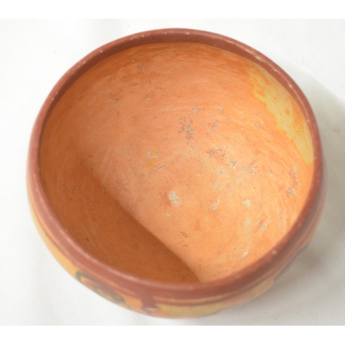 240 - Mayan polychrome terracotta monkey bowl, Honduras-El Salvador Pre-Columbian, attractively painted an... 