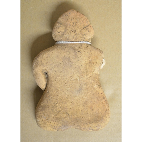 247 - Collection of historical stone and clay figures and other items including a Pre BC Mayan figure, Rom... 