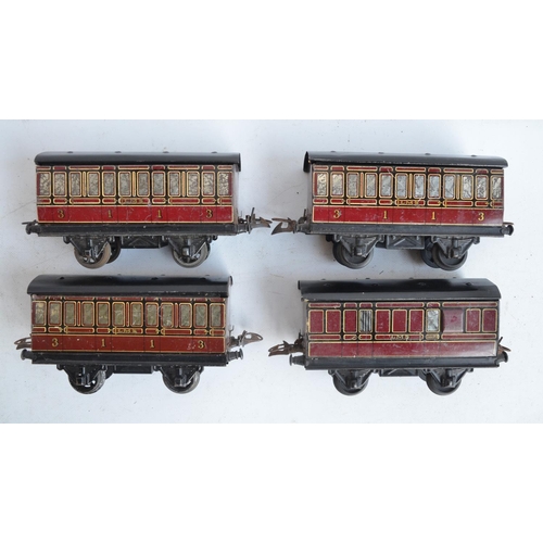 1733 - WITHDRAWN - Collection of unboxed vintage Hornby Meccano O gauge lithographed tinplate buildings and... 