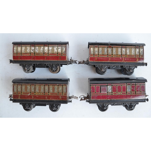 1733 - WITHDRAWN - Collection of unboxed vintage Hornby Meccano O gauge lithographed tinplate buildings and... 